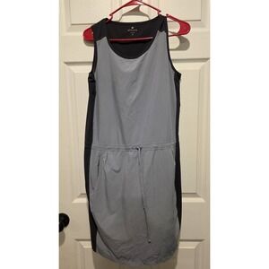 Athleta Colorblock Zoe Dress Sport Athletic Featherweight Stretch Black Gray SzS